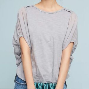 Anthropologie Eri + Ali Briony Balloon Sleeves Top Size XL